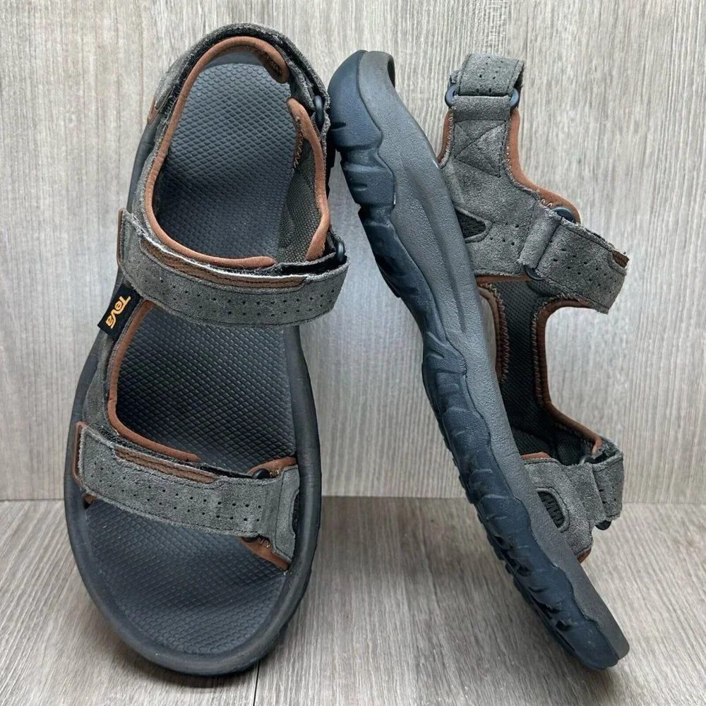 Teva Sandals Mens Size 12 Katavi 2 Adjustable Trail Hiking Suede Brown 1019192
